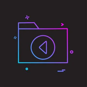 Folder icon design vector Stock Illustration