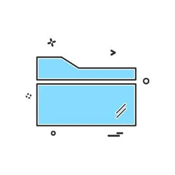 Folder icon design vector Stock Illustration