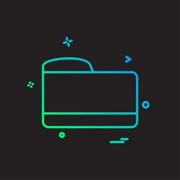 Folder icon design vector Stock Illustration