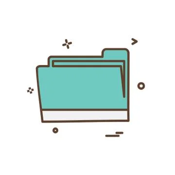 Folder icon design vector Stock Illustration