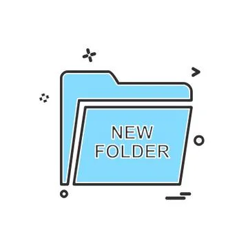 Folder icon design vector Stock Illustration
