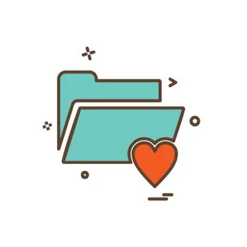 Folder icon design vector Illustrazione stock