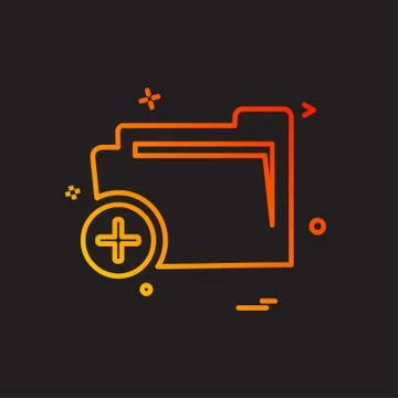 Folder icon design vector Stock Illustration