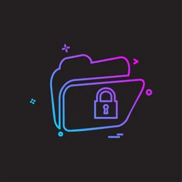 Folder icon design vector Stock Illustration