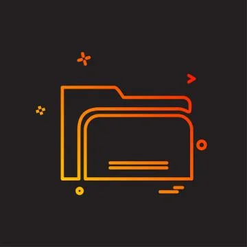 Folder icon design vector Stock Illustration