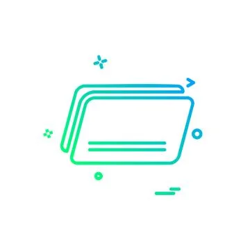 Folder icon design vector Illustrazione stock