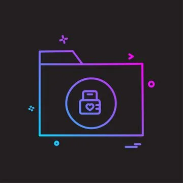Folder icon design vector Stock Illustration