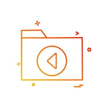 Folder icon design vector Illustrazione stock