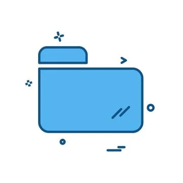Folder icon design vector Illustrazione stock