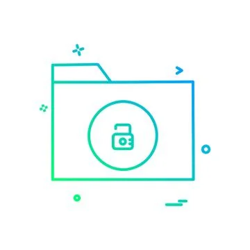 Folder icon design vector Stock Illustration