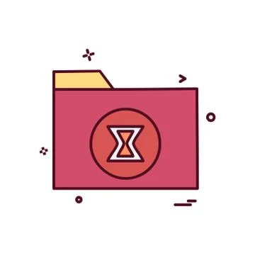 Folder icon design vector Stock Illustration