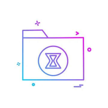 Folder icon design vector 스톡 일러스트