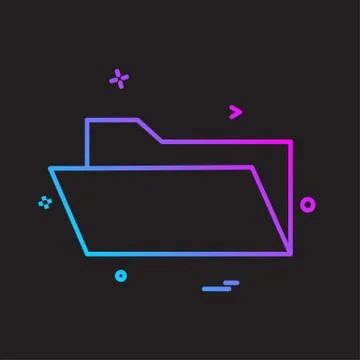 Folder icon design vector Stock Illustration