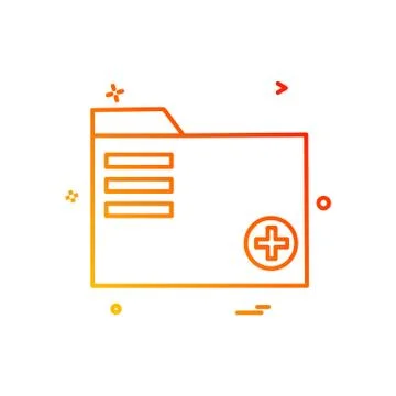 Folder icon design vector Stock Illustration