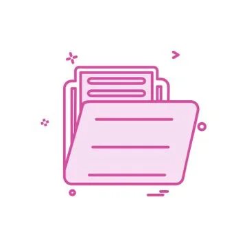 Folder icon design vector Illustrazione stock