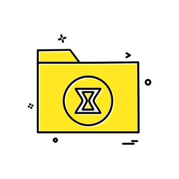 Folder icon design vector Stock Illustration