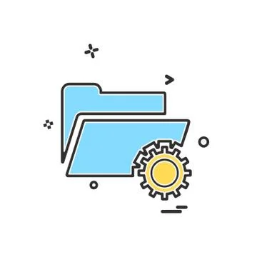 Folder icon design vector Illustrazione stock