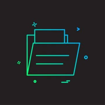 Folder icon design vector Stock Illustration