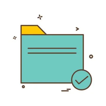 Folder icon design vector Stock Illustration