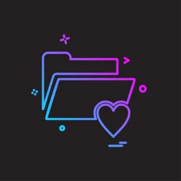 Folder icon design vector Stock Illustration
