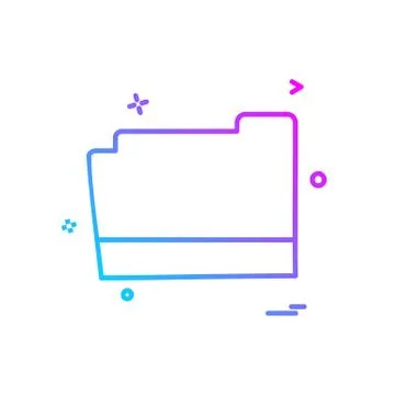 Folder icon design vector Stock Illustration