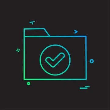 Folder icon design vector 스톡 일러스트