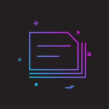 Folder icon design vector Stock Illustration