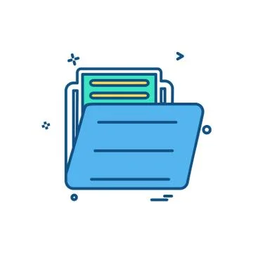 Folder icon design vector Stock Illustration