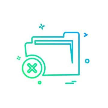 Folder icon design vector Stock Illustration