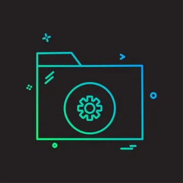 Folder icon design vector Illustrazione stock