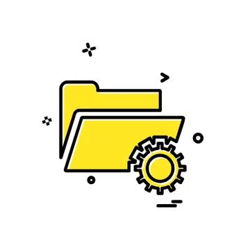 Folder icon design vector Stock Illustration