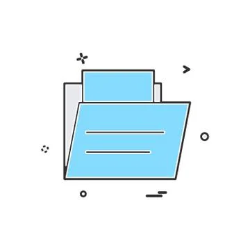 Folder icon design vector Stock Illustration