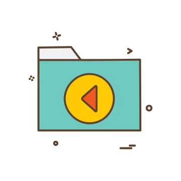 Folder icon design vector Stock Illustration