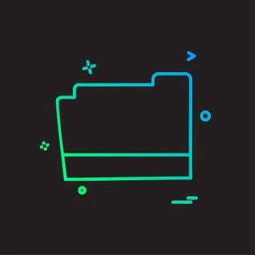 Folder icon design vector Illustrazione stock