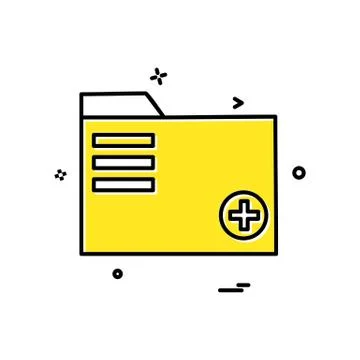 Folder icon design vector Illustrazione stock