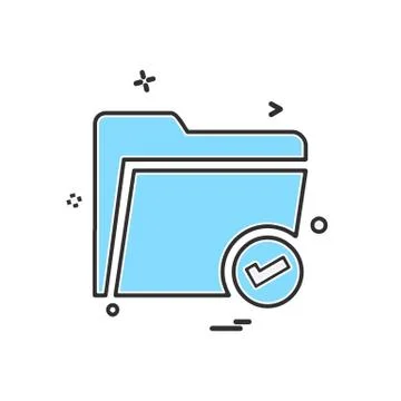 Folder icon design vector Illustrazione stock