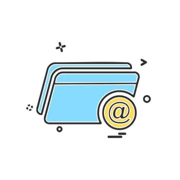 Folder icon design vector Stock Illustration