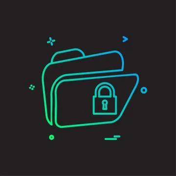 Folder icon design vector Stock Illustration