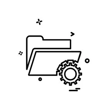 Folder icon design vector Stock Illustration