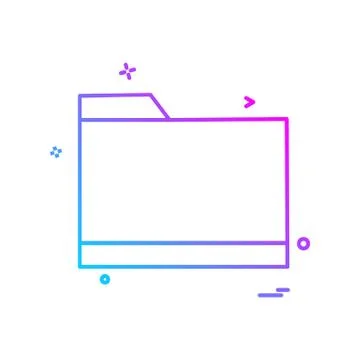 Folder icon design vector Stock Illustration