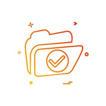 Folder icon design vector Stock Illustration