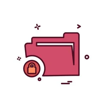 Folder icon design vector Stock Illustration