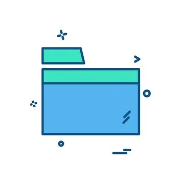 Folder icon design vector Stock Illustration