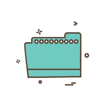 Folder icon design vector Stock Illustration