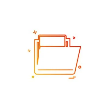 Folder icon design vector Stock Illustration
