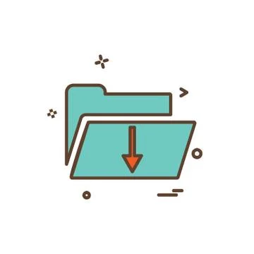 Folder icon design vector Stock Illustration