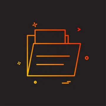 Folder icon design vector Stock Illustration