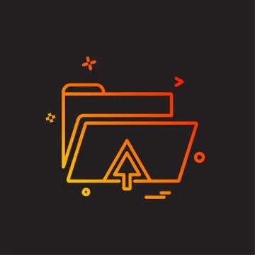 Folder icon design vector Illustrazione stock