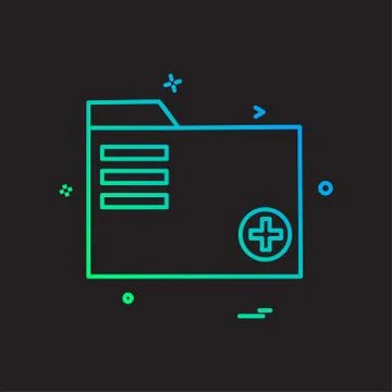 Folder icon design vector Stock Illustration