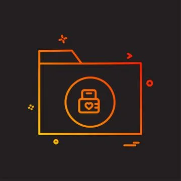 Folder icon design vector Stock Illustration